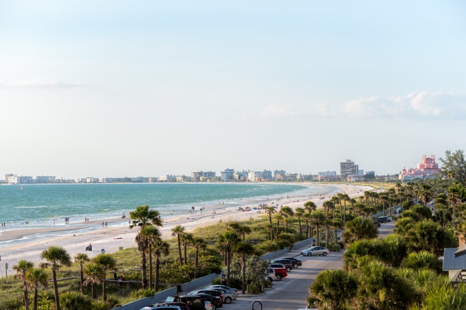 St Pete beach aerial photo