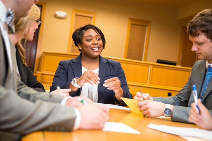 people in a courtroom