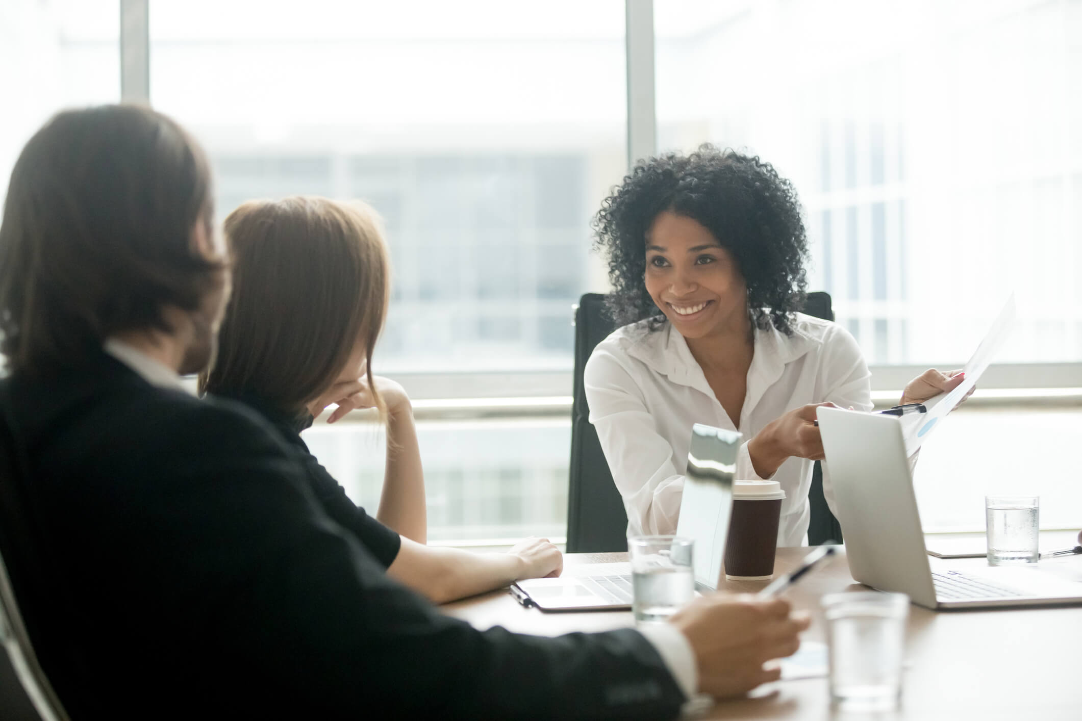 woman in conference